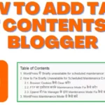 Blogger Website में Table Of Contents add कैसे  करें